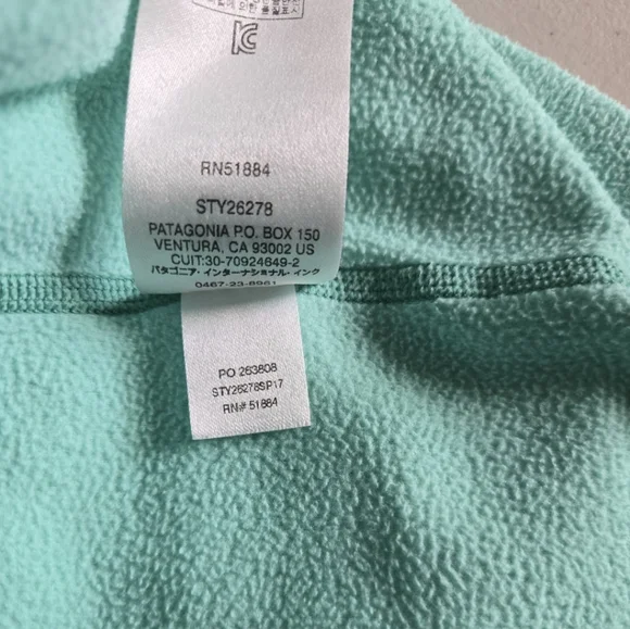 Patagonia Women's Micro D 1/4 Zip Fleece Size xsmall Teal Color - Picture 5 of 5